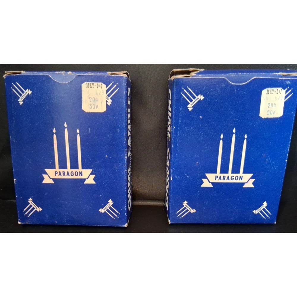 Vintage Chime Candles Red No. 204 in 2 boxes 20 total unused 4" candles.